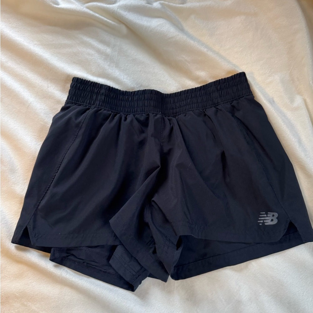 New Balance Black Athletic Shorts Lightweight Elastic Waist